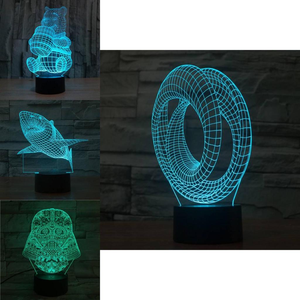 Super Mario 3d Night Light With Touch Control And Remote For Bedroom Decor