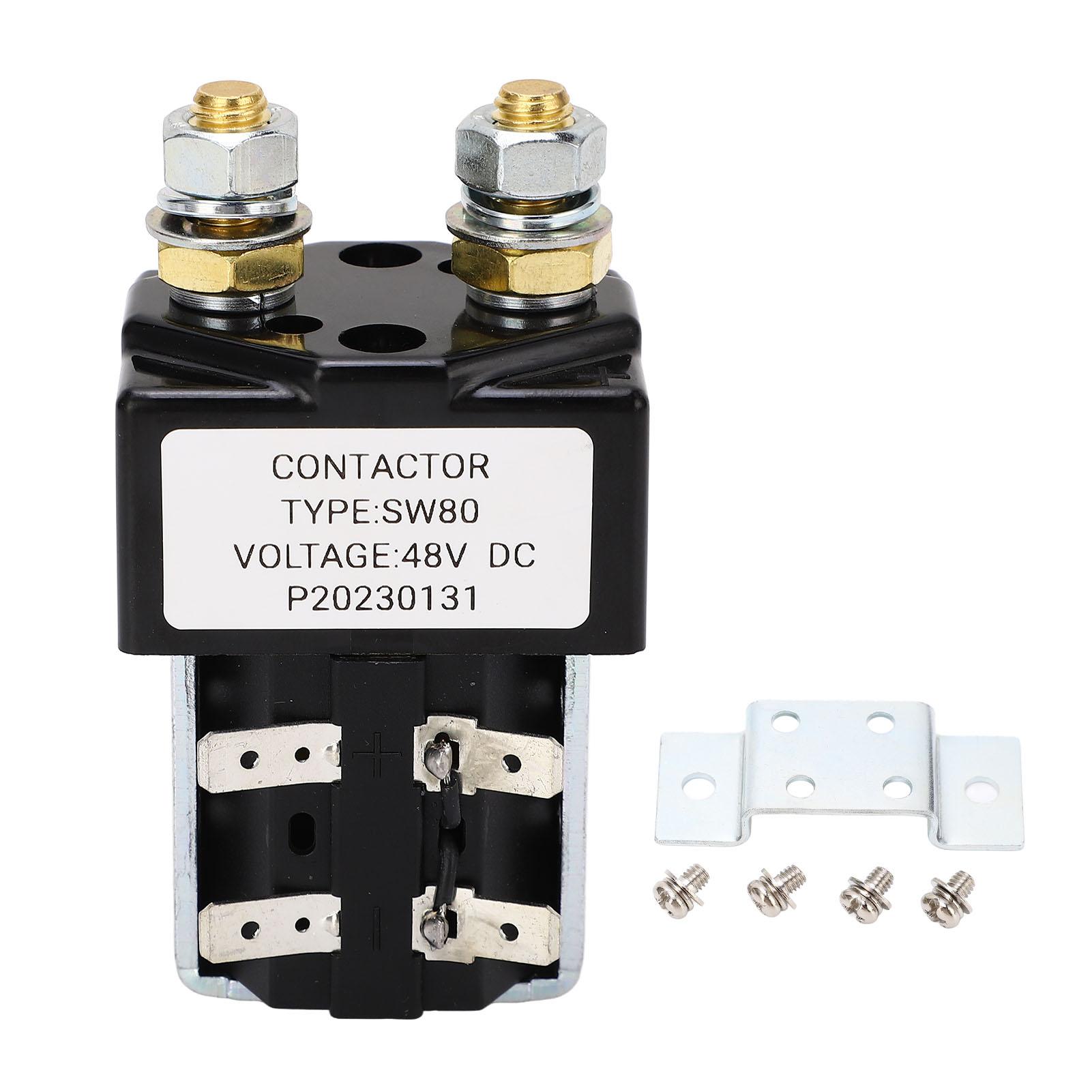 Contactor Relay Metal Alloy High Performance Starter Solenoid Relay Replacement for E‑Z‑GO 100A 48V