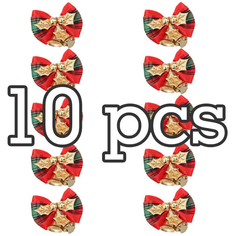

(10PCS) 5cm Bow Bells Decorations Christmas Tree New Year Holiday Party Decoration 5cm зелёный