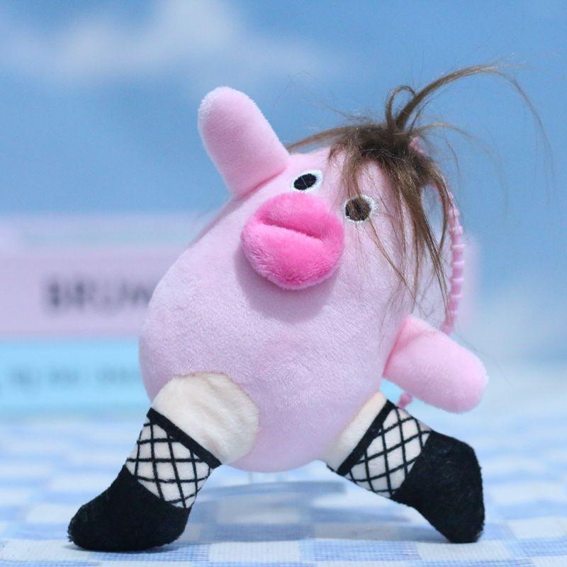 Pink Sweet Green Brown Orange White Big Mouth Duck Plush Toy Keychain Gift Adorable