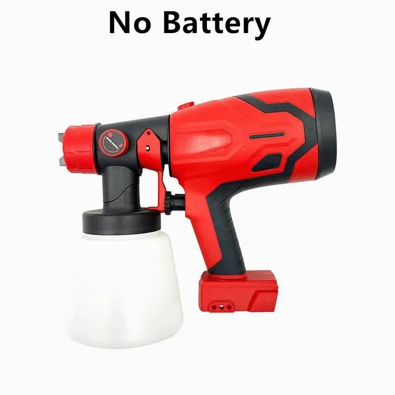 

Сумісний для Milwaukee 18V Акумуляторний Електричний Фарбопульт 800 мл Високої Потужності Бездротовий Фарборозпилювач для Дому DIY Покриття Сталі Аерограф