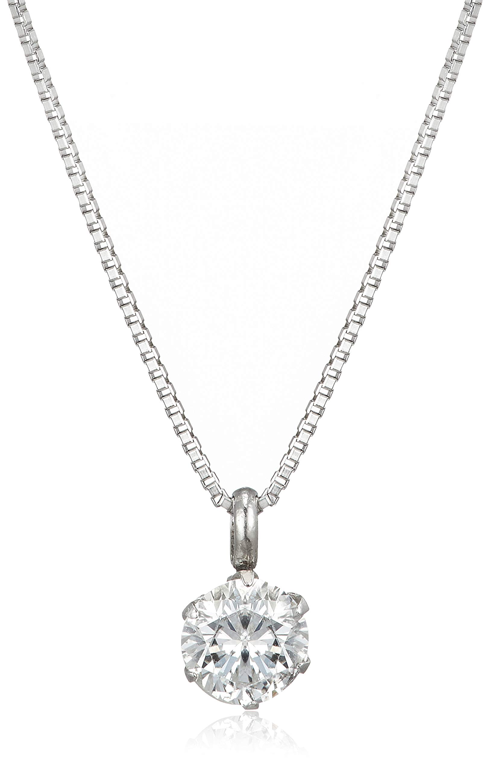 

Platinum Diamond Necklace Certificate of Authenticity DGGHSIG03A [D Collection] 0.3ct (H Color/SI2 Class/Good) платиновий