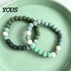 Natural Stone Aromatherapy Diffuser Jewelry Obsidian Bracelet for Men Women, Colorful Rock Beads Exquisite Gift Her Him Stackable Stretch Bracelet,