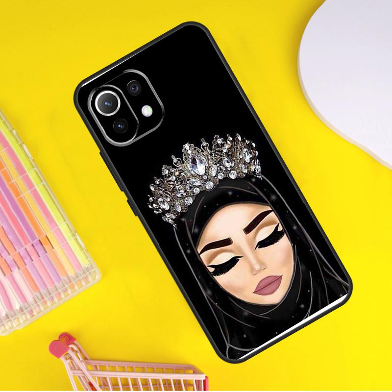 Islamic Arabic Hijab Girl Cover For Xiaomi 14 13 Ultra 11T 12T 13T 14T Pro POCO X7 Pro X3 X5 F3 F5 F6 M6 X6 Pro Case