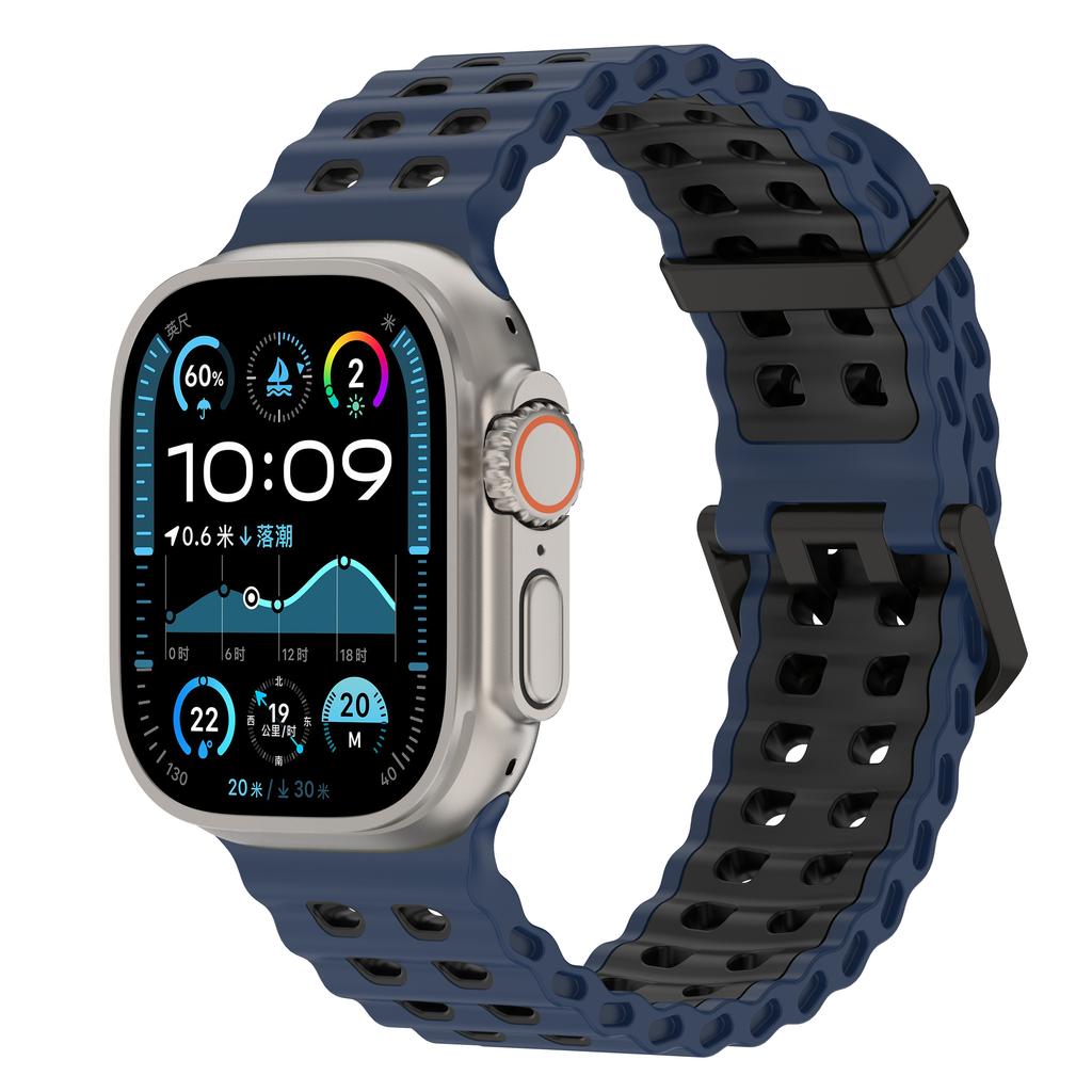 Atmungsaktives Ocean-Armband für Apple Watch Armbänder Ultra 4 3 49mm 44mm 42mm 46mm Silikon Correa Armband iWatch Serie SE 9 10 11 12