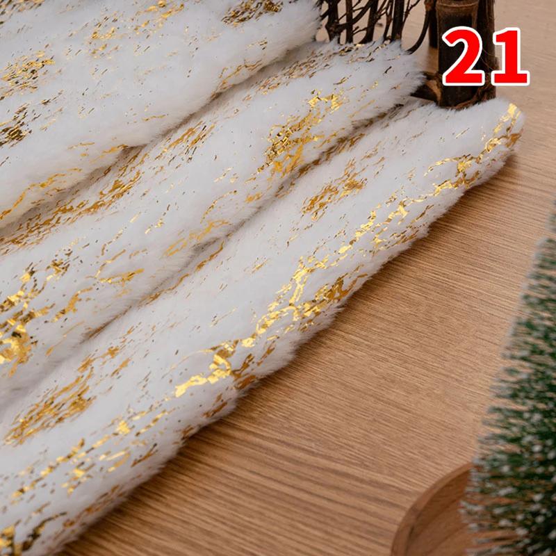 160X50Cm Pv Velvet Gilded Snowflake Velvet Fabric for Christmas Decoration Pillow Cover Women's Hoodie Handmade Diy Sewing Cloth