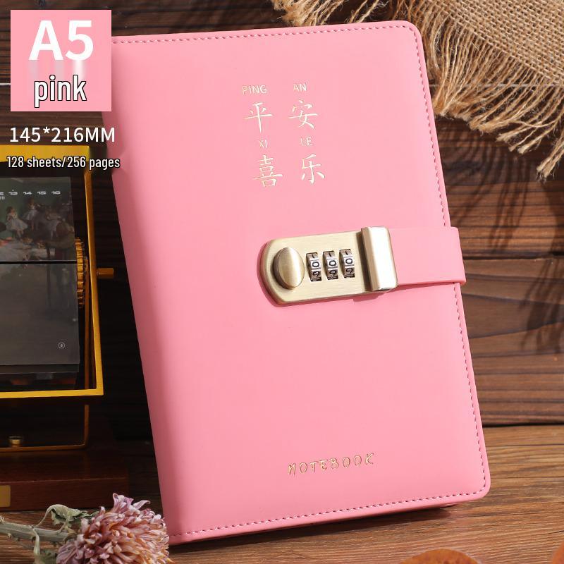 Minimalist Lock Diary & Notebook with Invisible Combination Closure for Students & Professionals