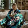 Hatsune Miku Rock Star Flannel Throw Blanket Gift for Anime Fan Summer Soft Nap Throw Sofa Blanket Bed Cover Travel Blanket