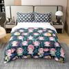 Cartoon Axolotl Bedding Set Twin Full Size Cute Ocean Animal Duvet Cover with 2 Pillow Sham Pink Comforter Cover Set Decorative