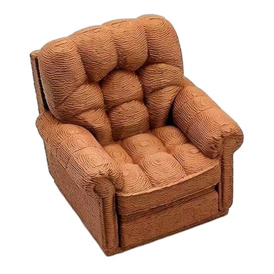 

Miniature Sofa for Handmade Scene Cute Cloud Cushion Chair with Tufted Texture Micro Plastic Furniture for Kids Pretend Play Home Decor Photography S кофейный