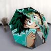 1pc My Hero Academia Anime Theme Automatic Opening Folding Umbrella with Lightning Print - Portable 3-Fold Design, 8-Bone Iron Frame Outdoor Umbrella