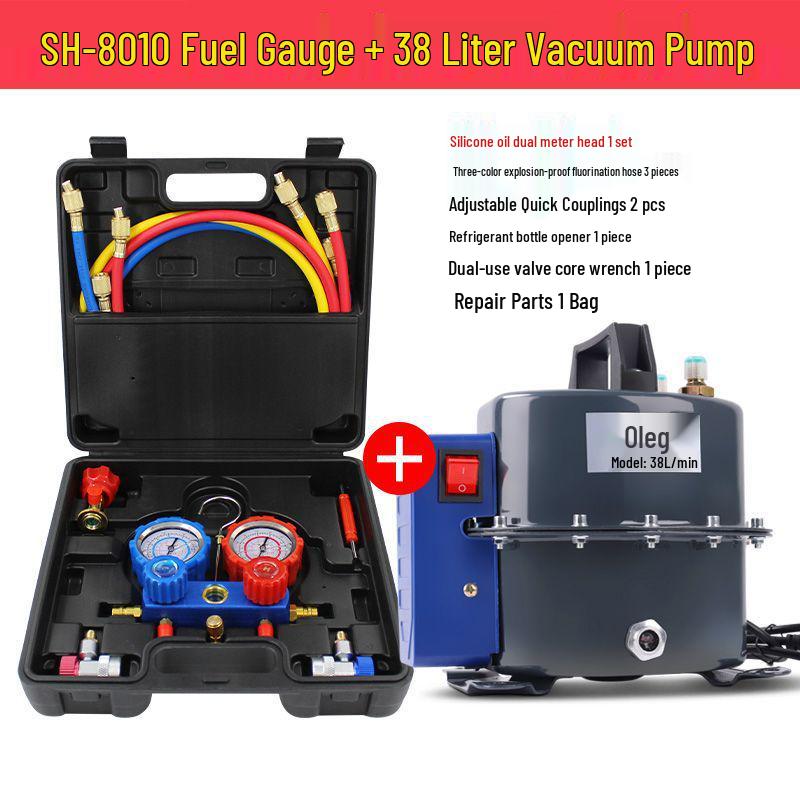 Dual-Use Automotive A/C Vacuum Pump for Evacuation, Pressurization & Leak Detection