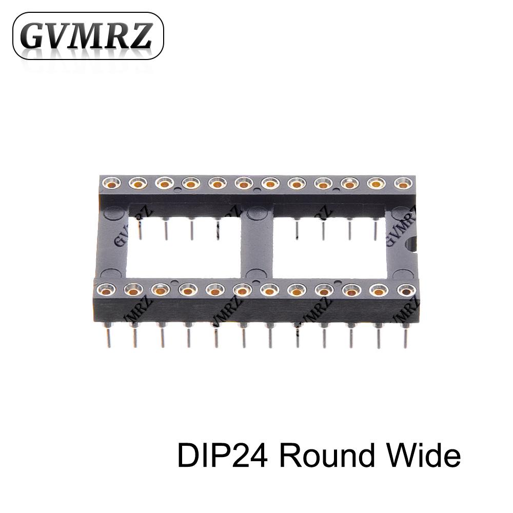 5PCS Round Pin DIP IC Socket Assorted Sizes DIP6 DIP8 DIP14 DIP20 DIP24 Narrow / Wide DIP28 Narrow for PCB DIY Electronics
