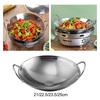 Stainless Steel Wok Pan for Home and Restaurant Stir-Frying