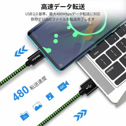 USB Type C Cable [Set of 2 3m] CLEEFUN Type C Cable Long Rapid Charging Cord Type C High Speed ??Data Transfer Heavy Duty Disconnection Prevention Nyl
