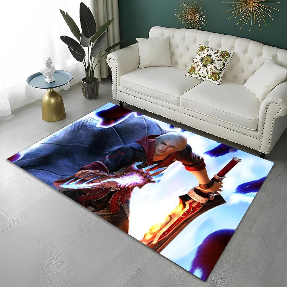 DMC Game D-Devil May Cry Gamer Carpet Rug for Home Living Room Bedroom Sofa Doormat Decor,kid play Area Rug Non-slip Floor Mat