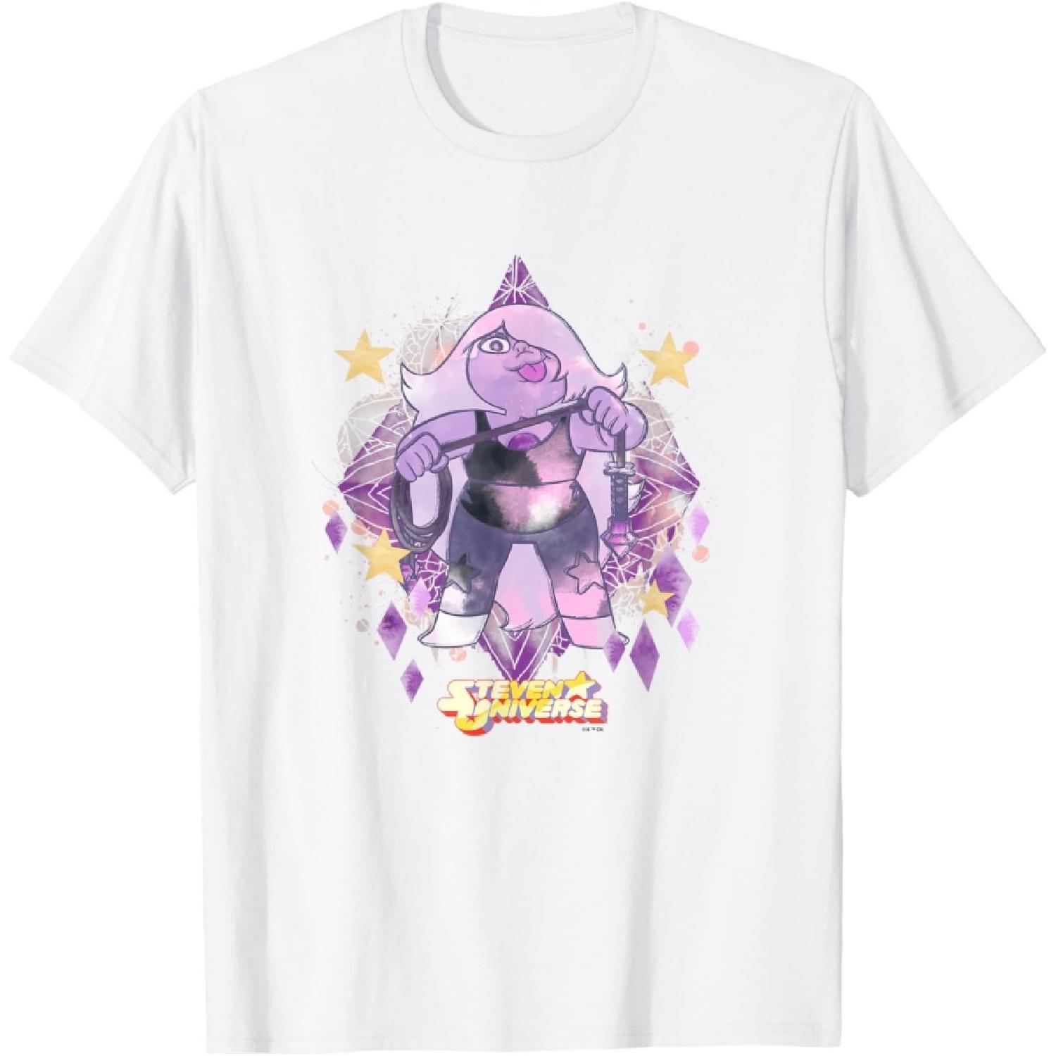 Steven Universe Amethyst Sketch Watercolor Faded T-Shirt XXXXXL белый