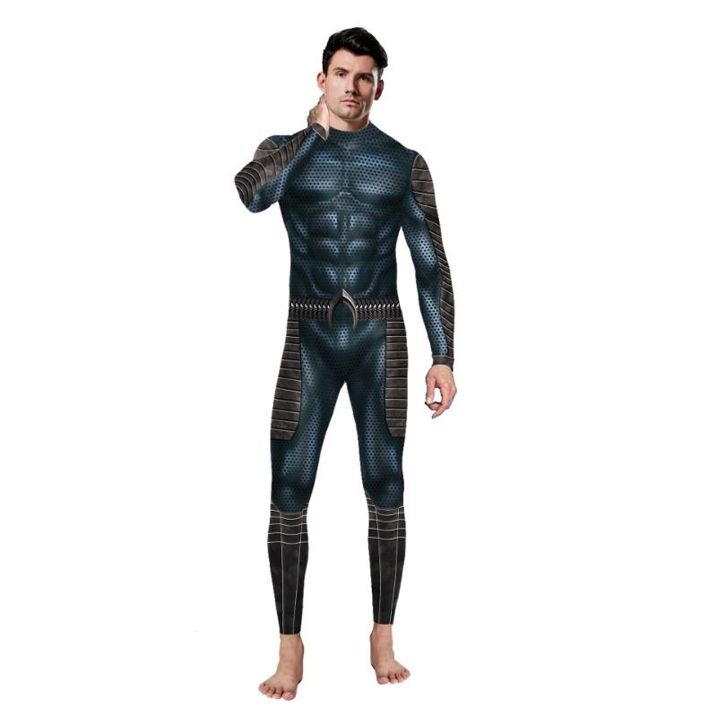 

Fall Halloween Aquaman Suit Digital Printing Cosplay Tights onesie XL