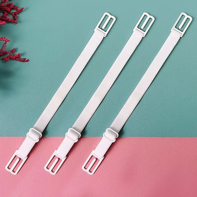 3-Pack Anti-Slip Bra Strap Holders | Adjustable Elastic Clips with Metal Buckles (Black/White/Beige)