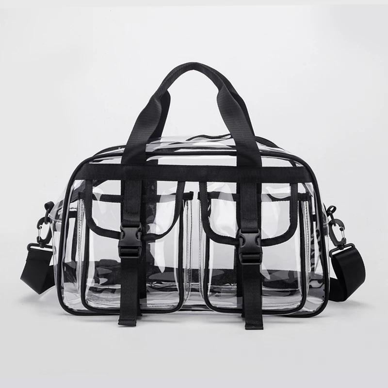 Zipper Solid Color PVC Travel Duffels 2026 Hot Sale Simple Large Capacity Casual Shoulder Bag Soft Trendy Western Style Handbag