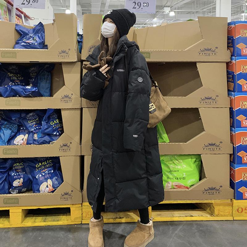Bread Jacket Down Cotton Jacket Women's 2025 Winter New Korean Fashion Loose Long Hooded Padded Jacket