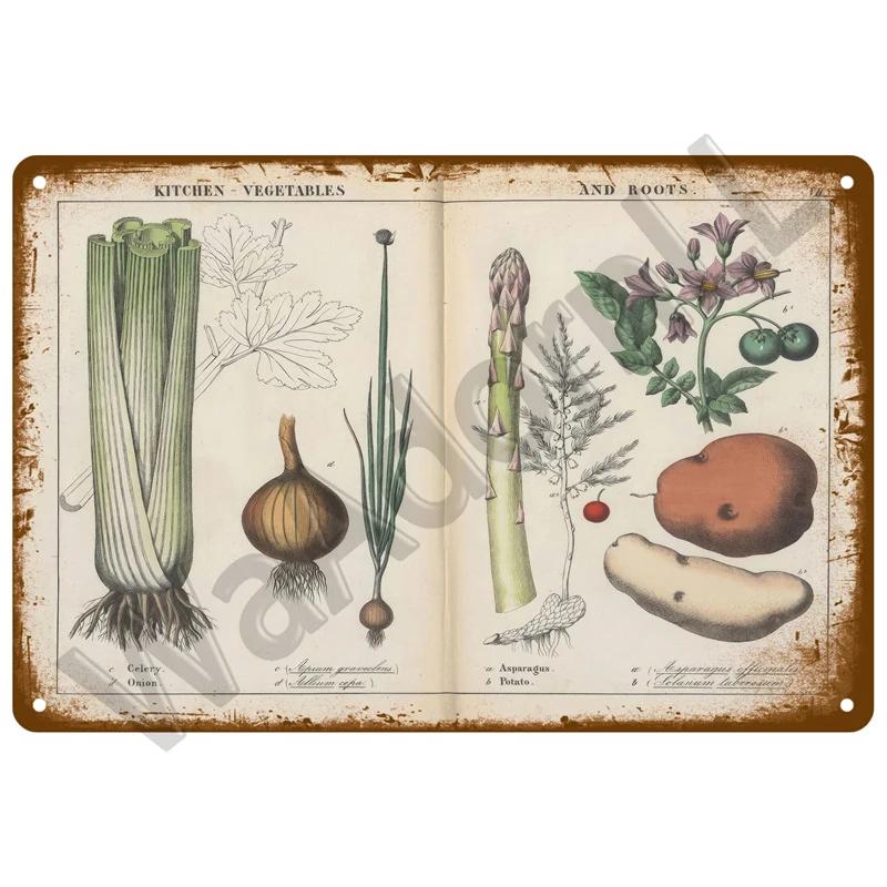 Vintage Metal Tin Sign  Retro Cafe  Garden Wall Art Home Decor Plaque for Room Farmhouse Painting Gift Perfect for Wall Mural  D