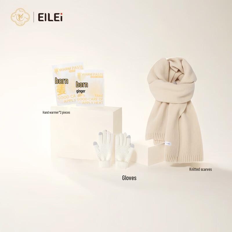 

EILEI Вязаный Шарф и Перчатки Теплый Комплект