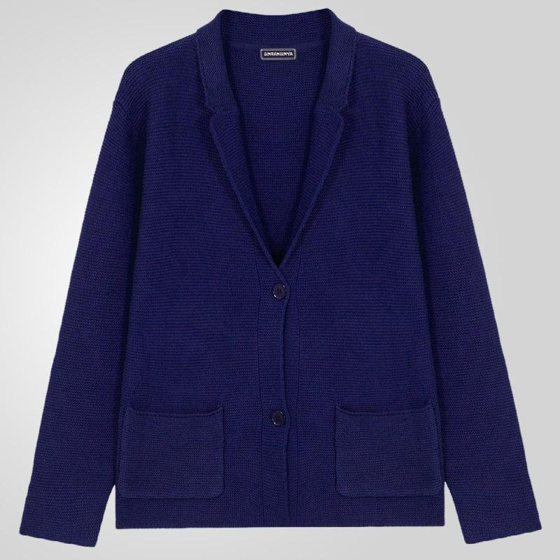 Men's Casual Shawl Collar Cardigan Sweaters with Pockets Knit Textured Long Sleeve Sweater Fall Winter Button Down Solid Cardigans Outwear for Men