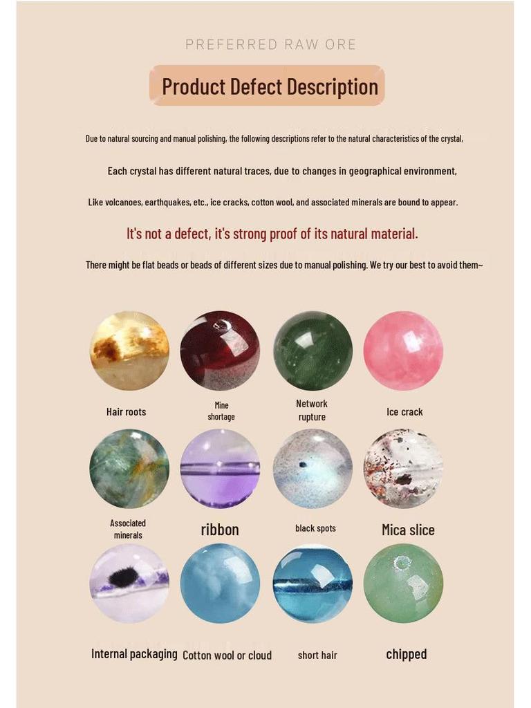 Natural Golden Rutilated Quartz Round Bead Bracelet - DIY Rutilated Quartz Beaded Jewelry