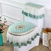 New Three Piece Toilet Cushion Set Seasonal Universal Double-sided Toilet Seat Cover Zipper Style Fabric Toilet Seat Cushion