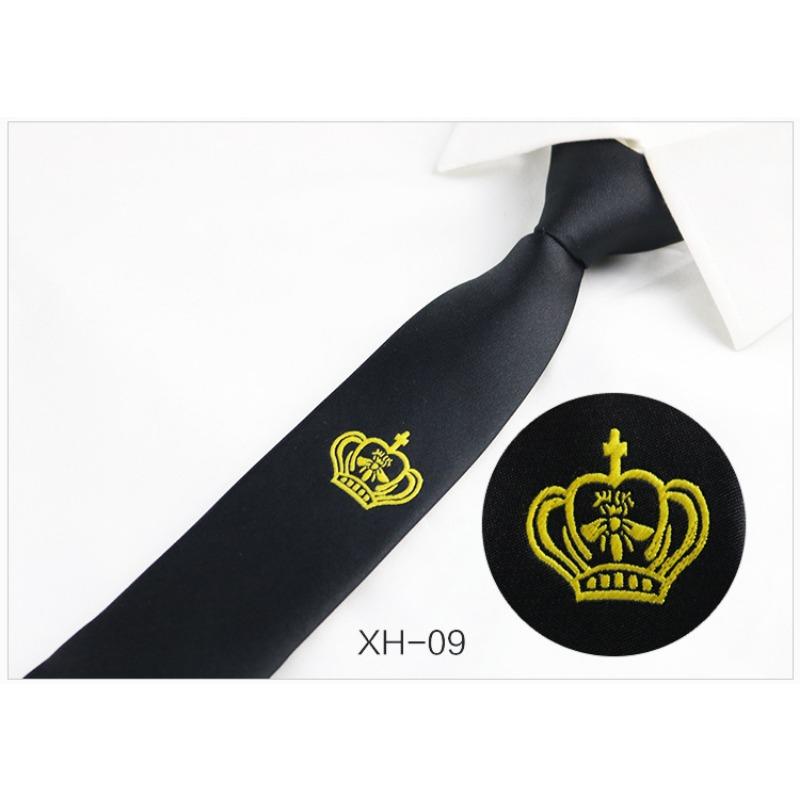 

Мужской галстук на молнии, однотонный, узкая версия 5 см, с логотипом на заказ, ленивый, легко затягивающийся, галстук в китайском стиле