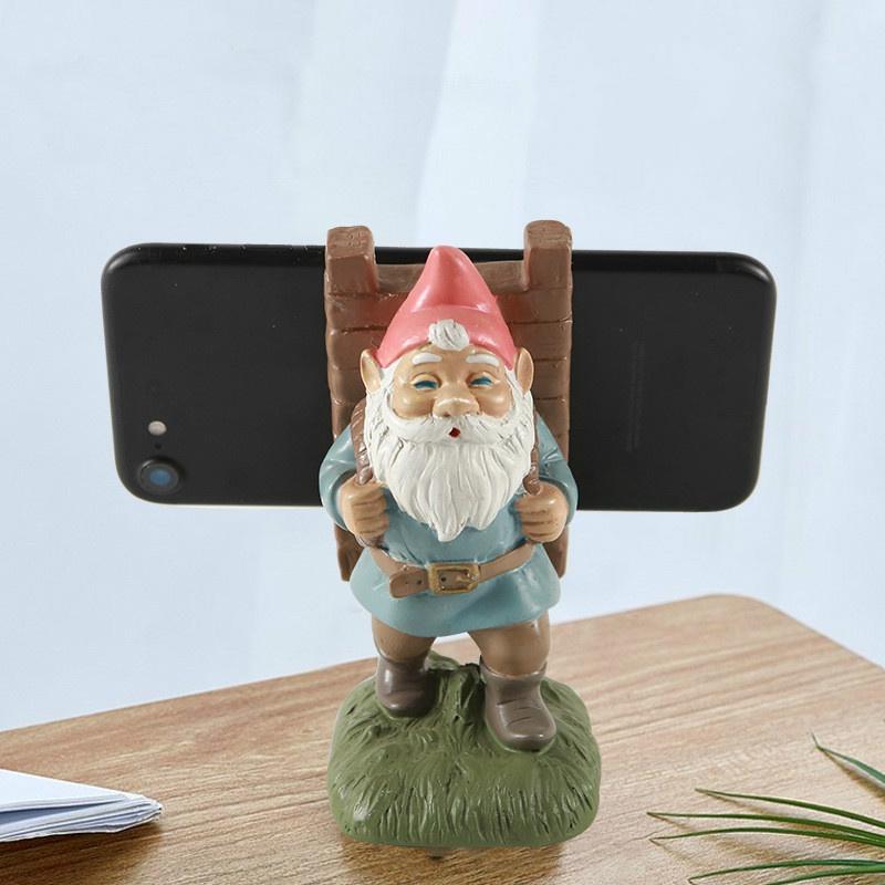 Santa Claus Desktop Decoration  Resin Crafts Creative Office Small Ornaments Mobile Phone Holder