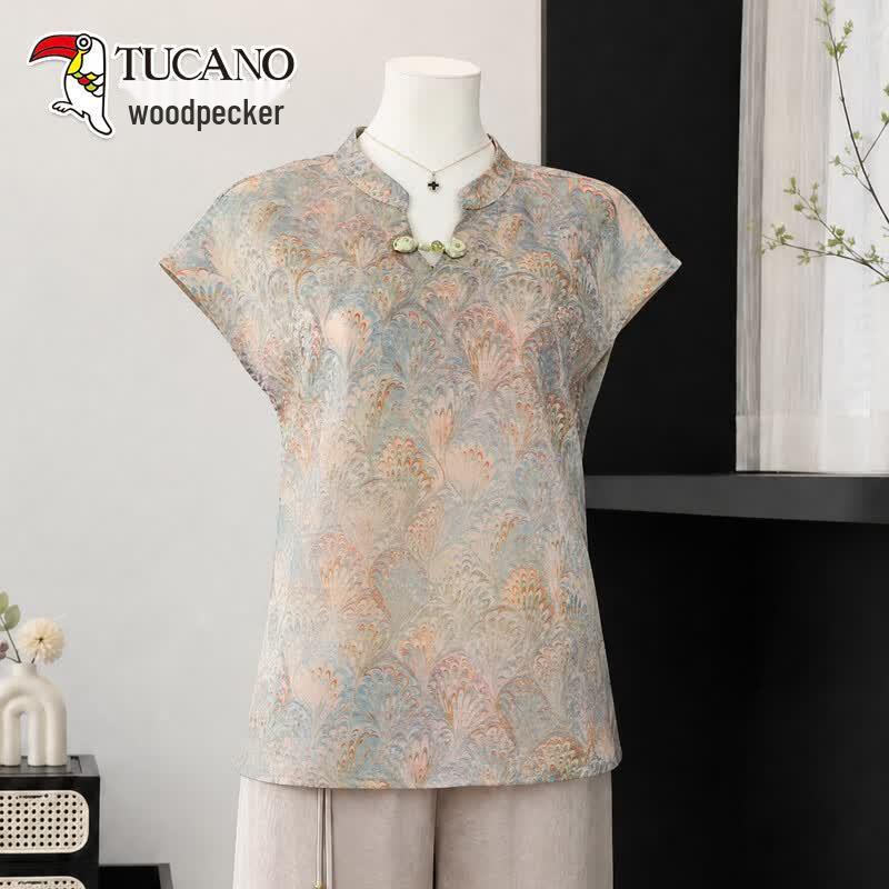 TUCANO Women s New Chinese Style Short Sleeve T-Shirt 5X