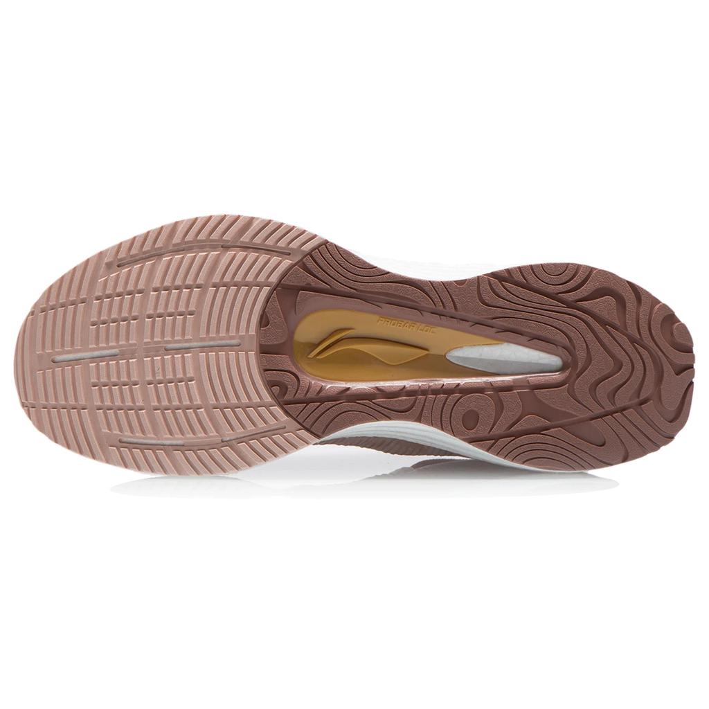 New LiNing YueYing Cushioned Wear Resistant Slip Resistant Low Top Running Shoes Women's Peach Orange Pink ARHR128-4