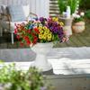 2Pcs Artificial Violet Flowers Faux Silk Bouquets Realistic Fake Plants for Living Room Home Wedding Event Table Decor