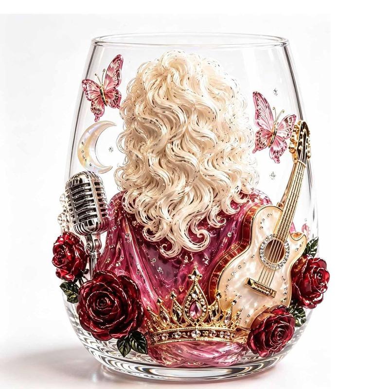 Bicchiere da Whisky Nuovo Vetro Stile Bouquet di Fiori Artigianato in Vetro Bicchiere da Whisky