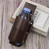 PU Leather Beer Bottle Waist Holster Waist Hanging Style Portable Wine Bottles Beverage Holder with Pen Holder