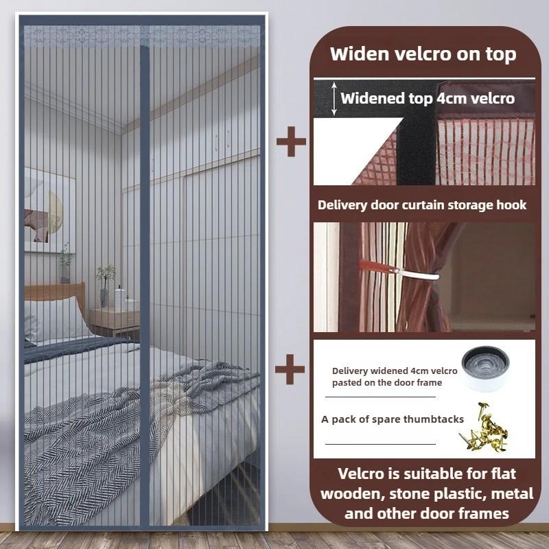 Magnetic Screen Door Curtain Mosquito and Insect-Proof Mesh Door Curtain Magnetic Sealing Device for Window and Door Screens