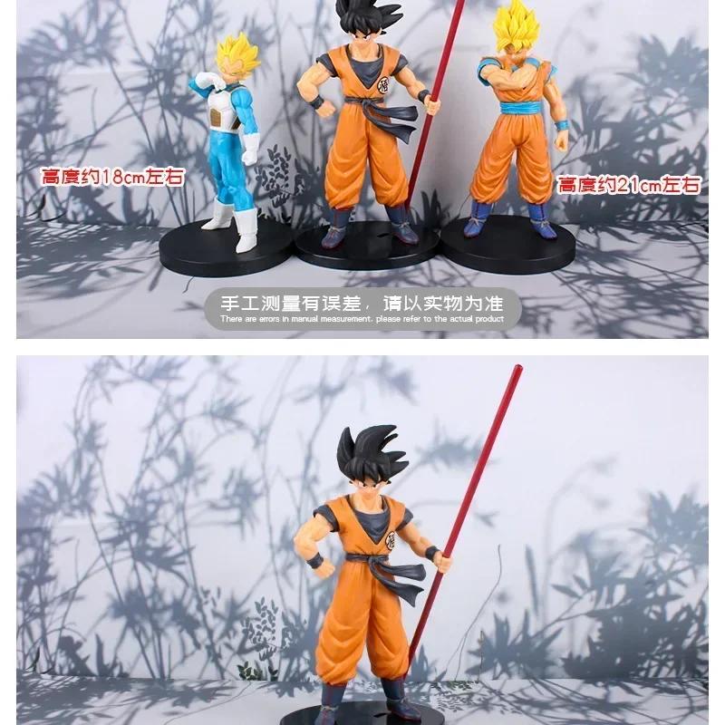 18/22cm Dragon Ball Son Goku Super Saiyan Anime Figure Vegeta DBZ Action Figures Model Gifts Collectible Figurines for Kids