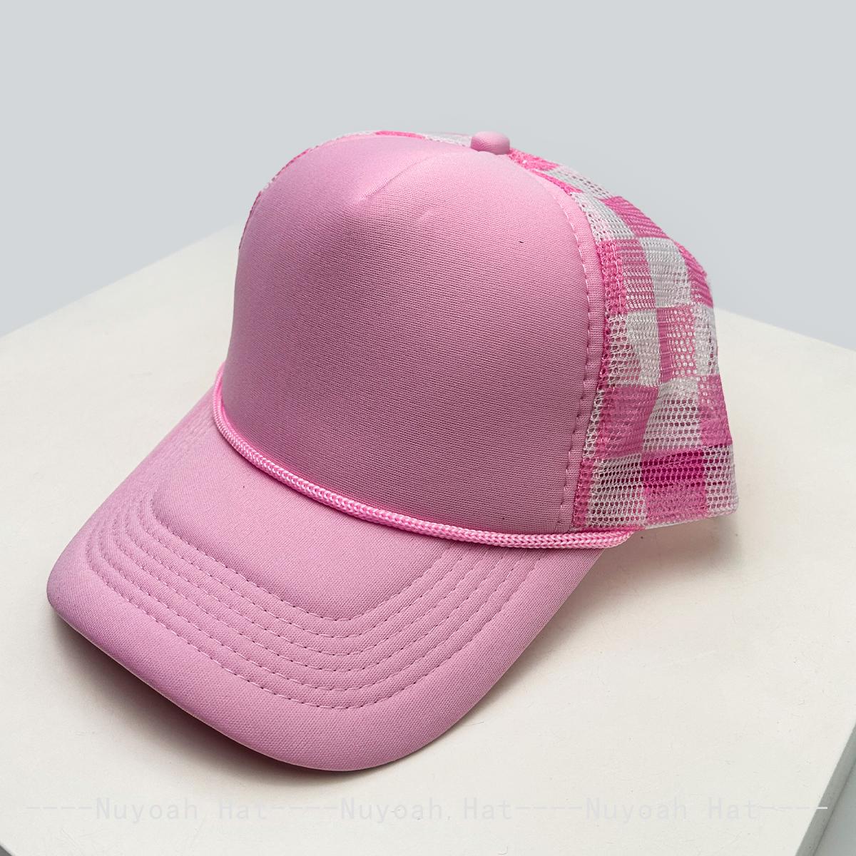 

New Unisex Simple Solid Plaid Camouflage Color Baseball Hats Sunshade Color Block Breathable Casual Trucker Caps Versatile Mesh 52-60cm