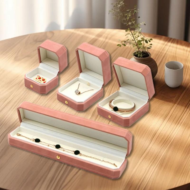 Velvets Accessory Organizer for Necklace Bracelet Ring Brooch Stylish Jewelry Storage Box Soft Lining Accessories Holder
