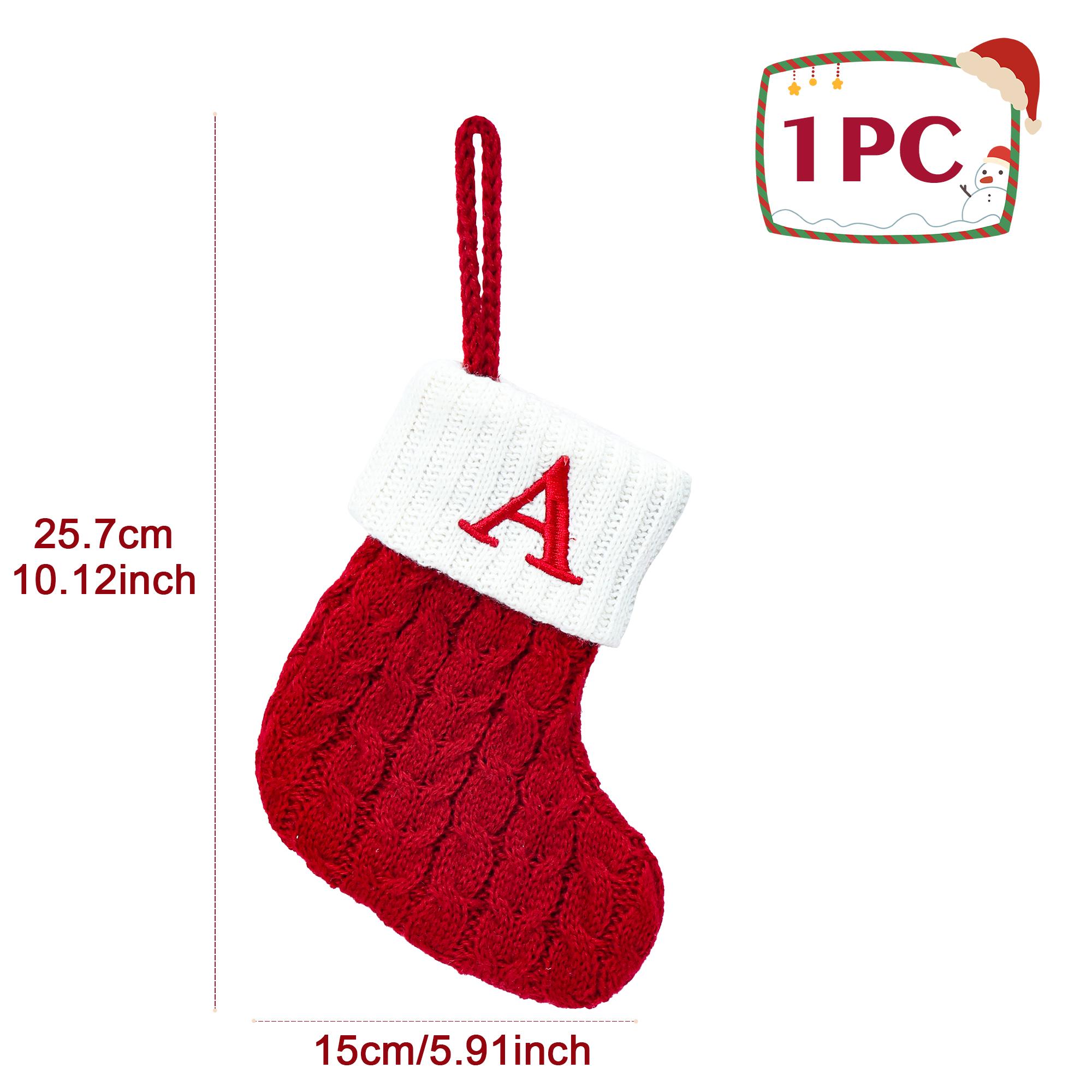 

Christmas Socks Knitting Snowflake Letter Stocking Christmas Decoration 2026 For Home Xmas Tree Ornament Gift Navidad Natal 2026 as picture