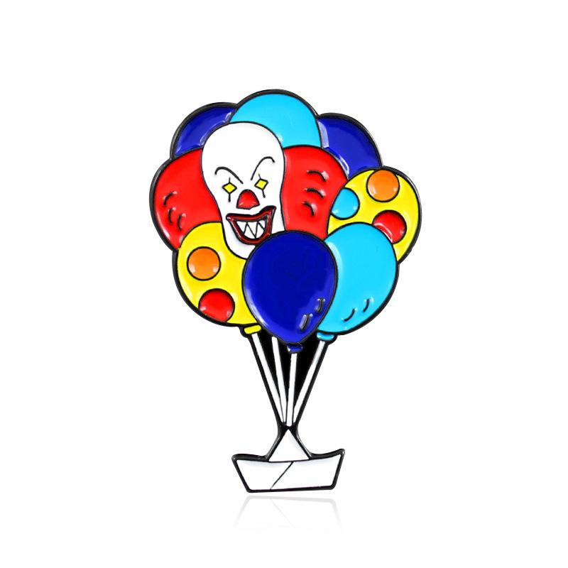 Custom Colorful Circus Clown Balloon Brooch