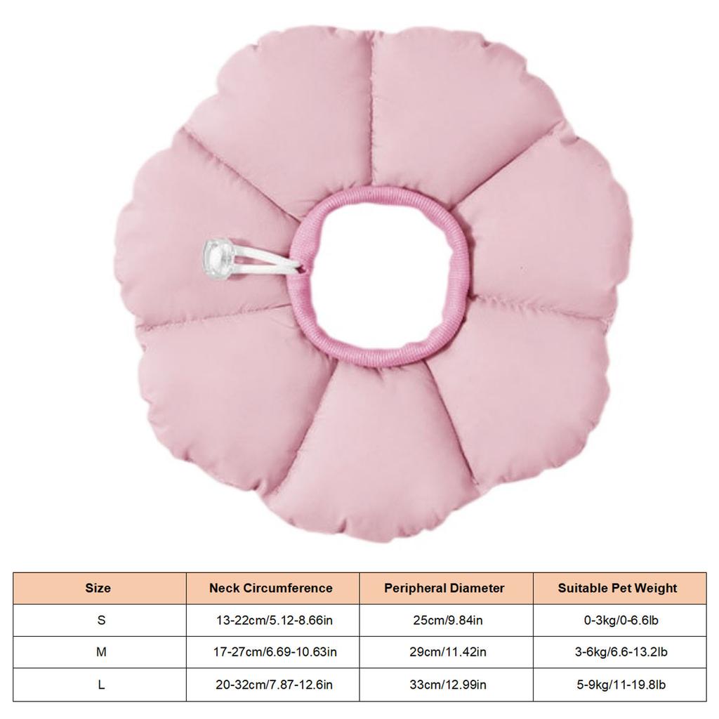 Cute Cat Cone Collar Prevent Licking Wound Waterproofing Adjustable Soft Cat Recovery Collar S Pink
