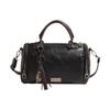 Mini Boston Retro Horizontal Zippered Side Tote Popular Job Handbag for Black NICOLE&DORIS Bag, Style, Women's Handbag, Anti-theft Pocket,