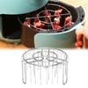 Air Fryer Grill Rack Stainless Steel Hanging Grill Skewers Non-Stick Home Barbecue Kebabs Rack For Vegetable Fish Meat Shrimp