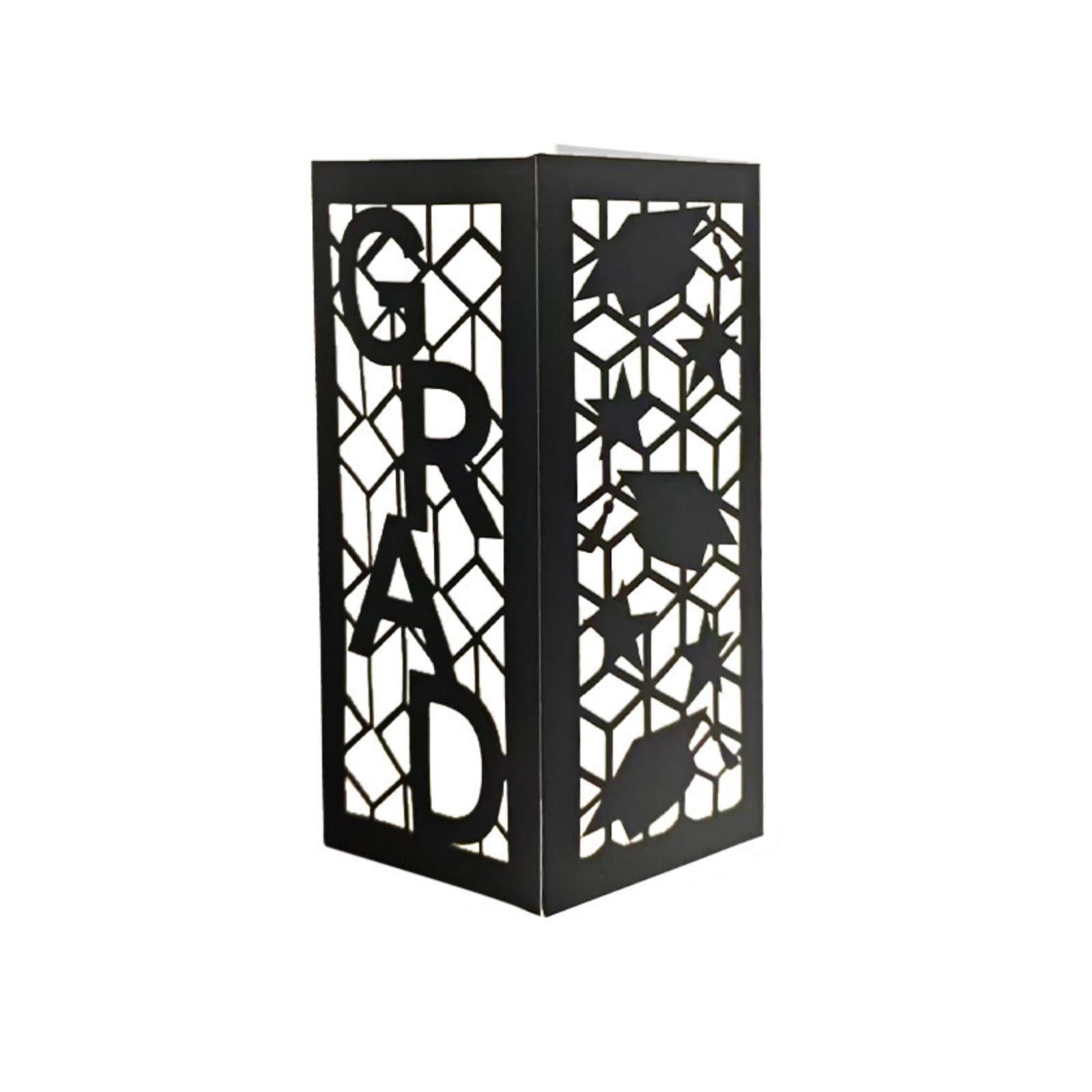 

Выпускной сезон полая черная бумажная коробка для абажура с цветами One Size