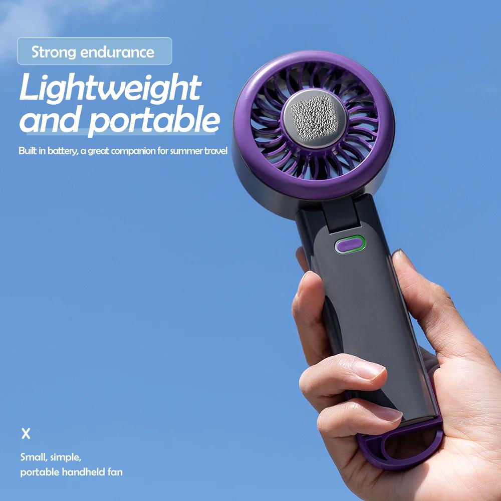 Newstyle Handheld Mini Turbo Fan 100 Wind Speeds Adjustable 4000mAh Batteries Cold Compress Mini Personal Fan USB Charging Fan