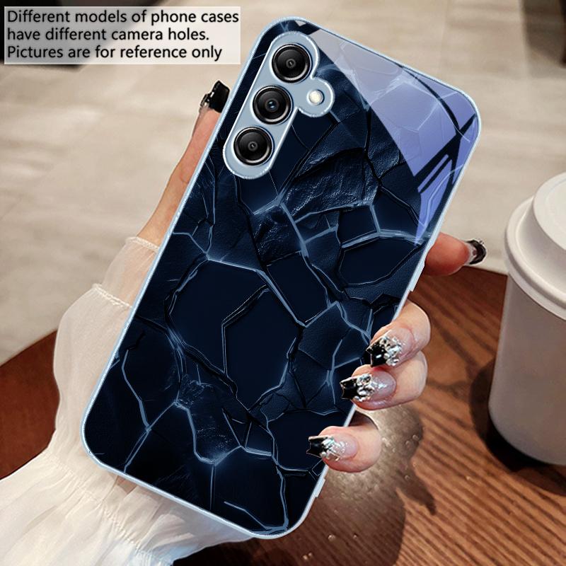 Red Lava Texture Pattern For Samsung A 73 72 71 70 56 55 54 53 52 51 50 42 35 34 33 32 31 26 25 24 23 22 30 20 Glass Phone Case