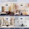 Simple Round Ceiling Fan Light for Bedroom, Wide Voltage 85-265V